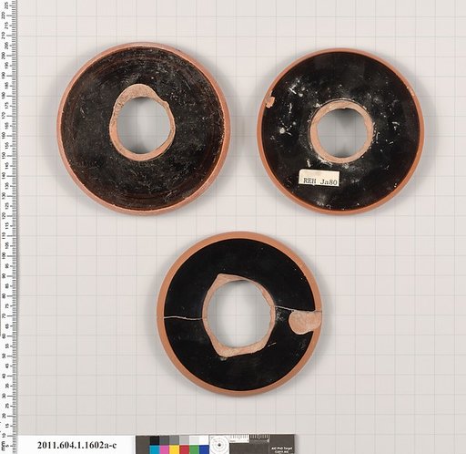 Terracotta fragments of kylikes (drinking cups)