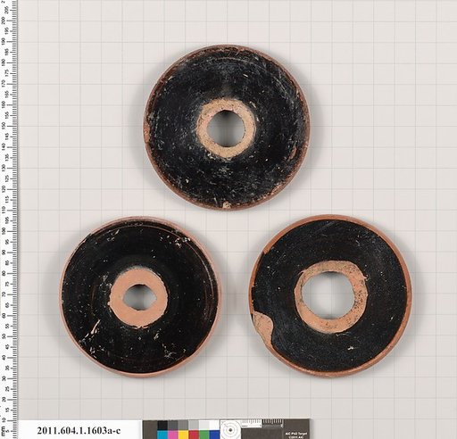 Terracotta fragments of kylikes (drinking cups)