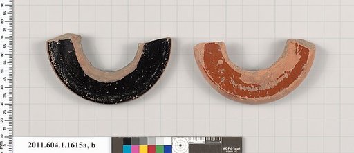 Terracotta fragments of kylikes (drinking cups)