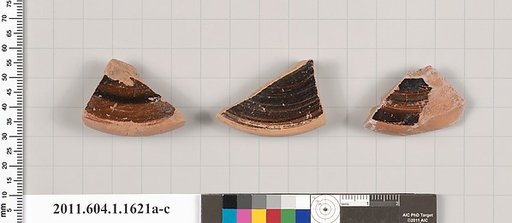 Terracotta fragments of kylikes (drinking cups)