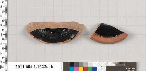Terracotta fragments of kylikes (drinking cups)