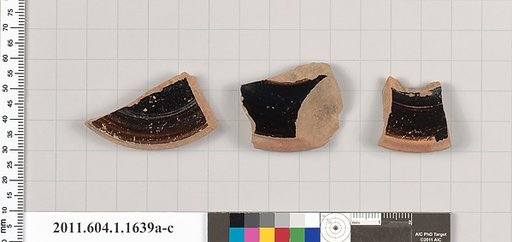 Terracotta fragments of kylikes (drinking cups)