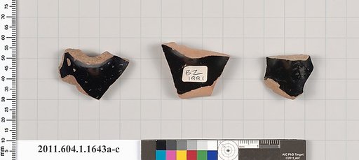 Terracotta fragments of kylikes (drinking cups)