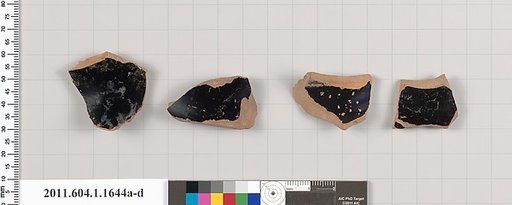Terracotta fragments of kylikes (drinking cups)