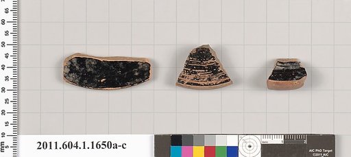 Terracotta fragments of kylikes (drinking cups)