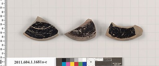 Terracotta fragments of kylikes (drinking cups)