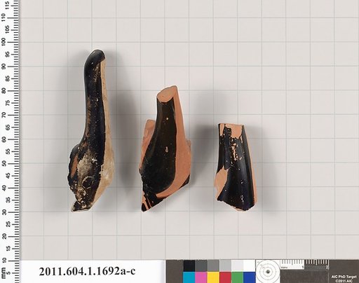 Terracotta fragments of kylikes (drinking cups)