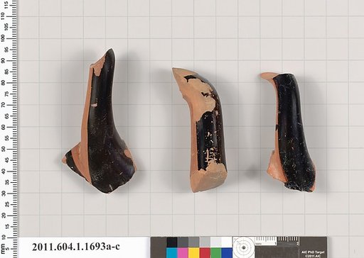 Terracotta fragments of kylikes (drinking cups)