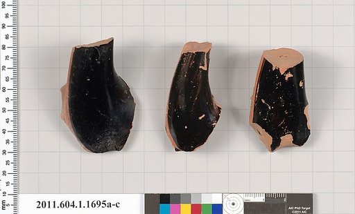 Terracotta fragments of kylikes (drinking cups)