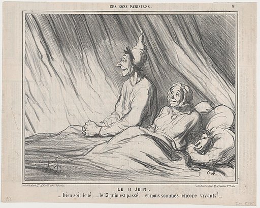 Le 14 Juin, from Ces Bons Parisiens, published in Le Charivari, June 15, 1857