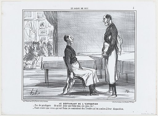 Le Restaurant de L'Exposition, from Le Salon de 1857, published in "Le Charivari"