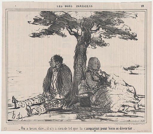 On a beau dire..., from Ces Bons Parisiens, published in Le Charivari, September 4, 1857