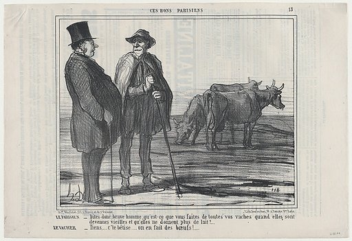 Le Parisien..., from Ces Bons Parisiens, published in Le Charivari, November 26, 1857