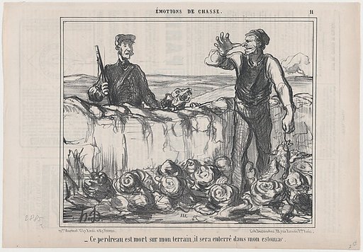 Ce perdreau est mort sur mon terrain..., from "Émotions de Chasse"