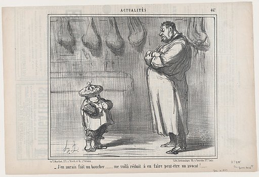 J'en aurais fait un boucher..., from "Actualités"