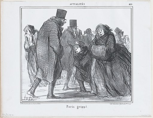 Paris Grippé, from  Actualités, published in "Le Charivari"