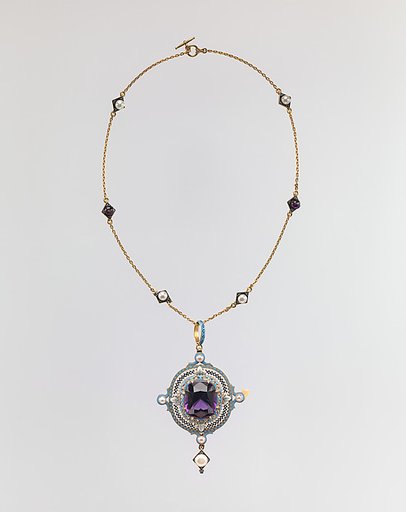 Renaissance revival pendant on chain
