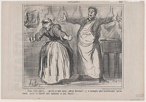 Nous voilà libres... qu'est-ce que nous allons devenir?, from "Actualités"