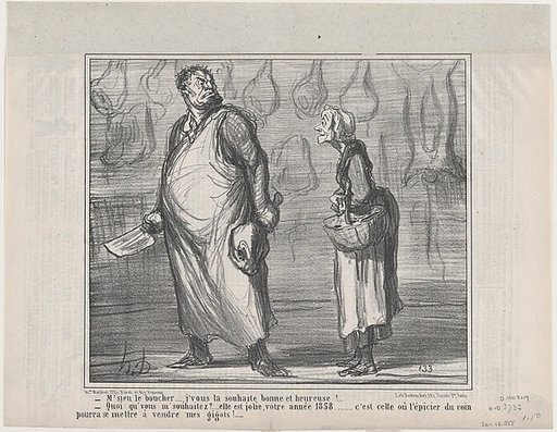 M'sieu le boucher..., j'vous la souhaite bonne et heureuse!, from "Actualités"