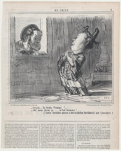 Cristi!...la belle femme!..., from En Chine, published in Le Charivari, December 25, 1858