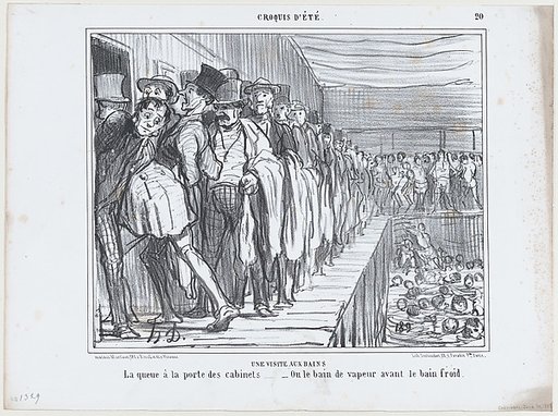 Une visite aux bains, from Croquis d'Été, published in Le Charivari, June 30, 1858