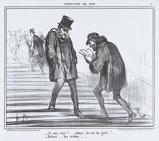 Je suis reçu!!..., from L'Exposition de 1859, published in Le Charivari, April 22, 1859