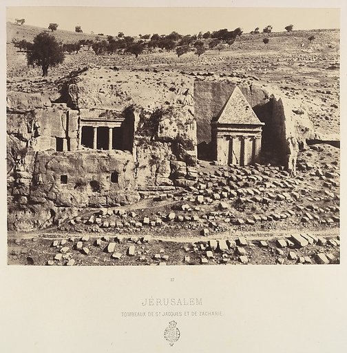 Jérusalem. Tombeaux de St Jacques et de Zacharie