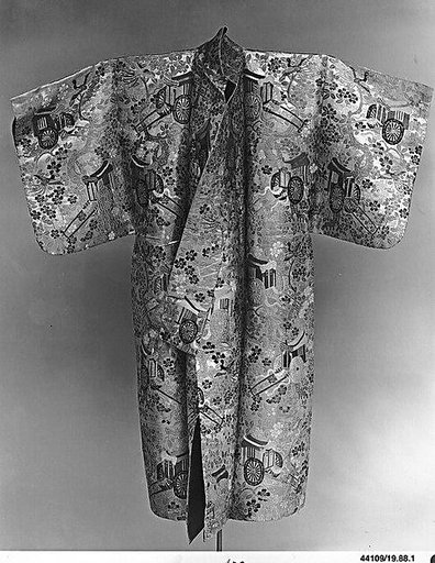 Noh Robe (Karaori) with Court Carriages and Cherry Blossoms