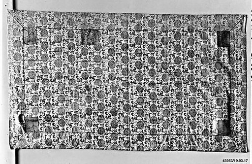 Seven-Panel Buddhist Monk’s Vestment (Shichijō kesa) with Double-Vined Peony Arabesque