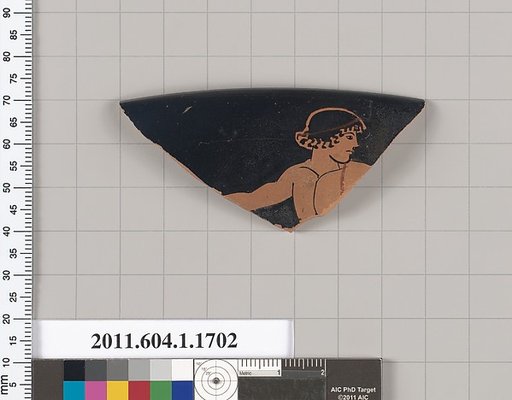 Terracotta rim fragment of a kylix (drinking cup)