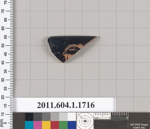 Terracotta rim fragment of a kylix (drinking cup)