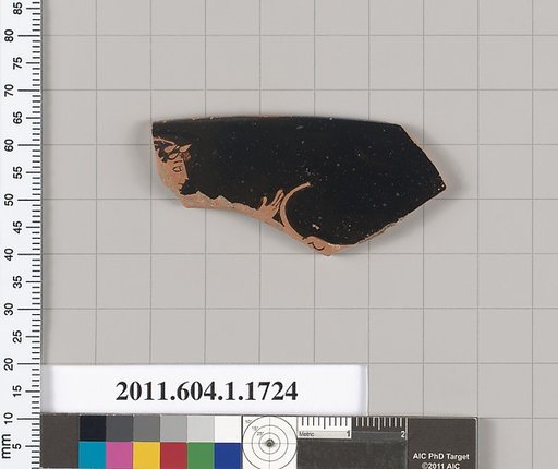 Terracotta rim fragment of a kylix (drinking cup)