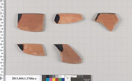 Terracotta rim fragments of kylikes(drinking cups)