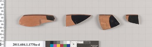 Terracotta rim fragments of kylikes(drinking cups)