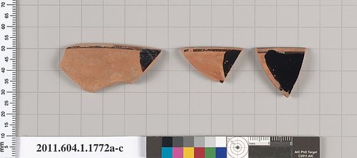 Terracotta rim fragments of kylikes(drinking cups)