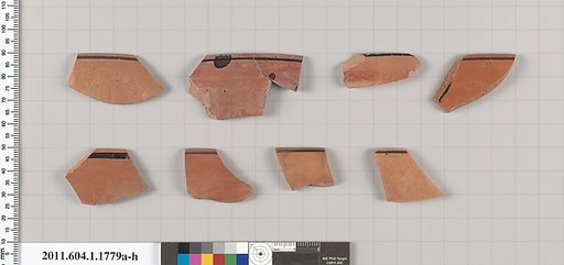 Terracotta rim fragments of kylikes(drinking cups)