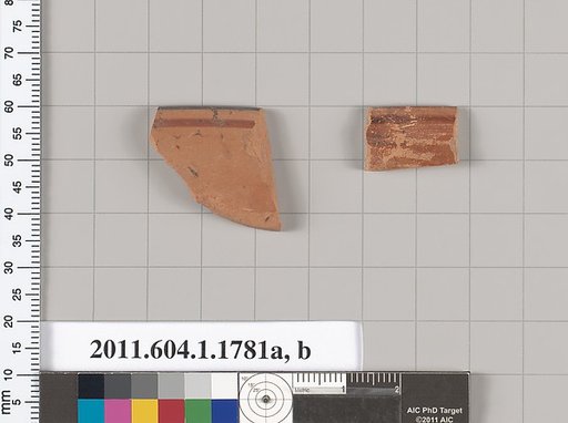 Terracotta rim fragments of kylikes(drinking cups)