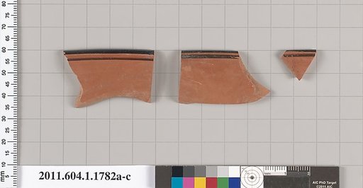 Terracotta rim fragments of kylikes(drinking cups)