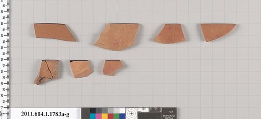 Terracotta rim fragments of kylikes(drinking cups)