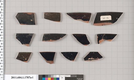 Terracotta rim fragments of kylikes(drinking cups)