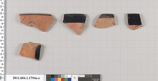 Terracotta rim fragments of kylikes(drinking cups)