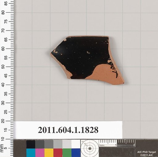 Terracotta rim fragment of a kylix (drinking cup)