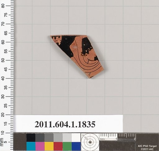 Terracotta rim fragment of a kylix (drinking cup)