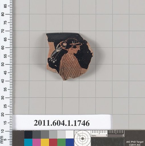 Terracotta rim fragment of a kylix (drinking cup)