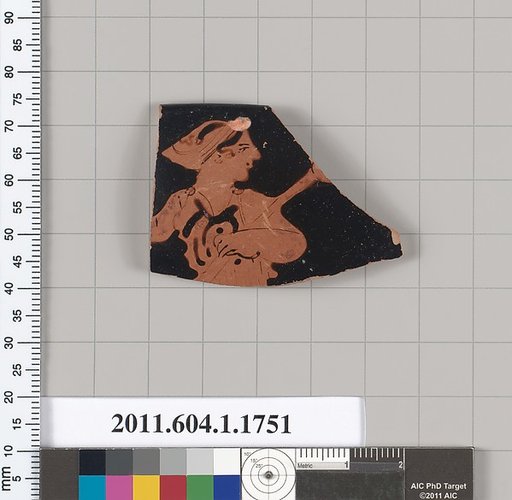 Terracotta rim fragment of a kylix (drinking cup)