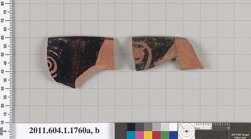Terracotta rim fragments of kylikes(drinking cups)