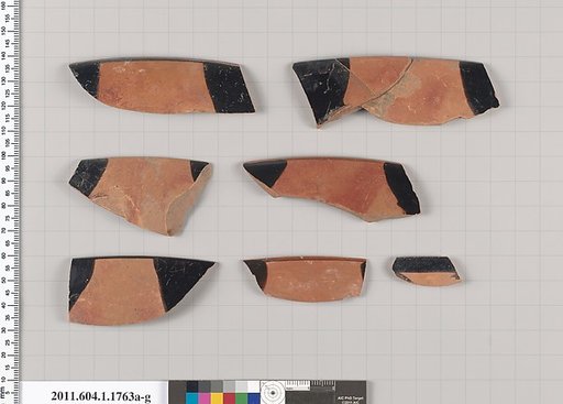 Terracotta rim fragments of kylikes(drinking cups)