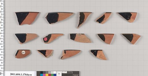 Terracotta rim fragments of kylikes(drinking cups)