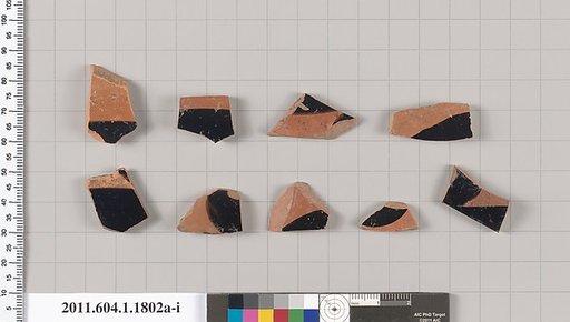 Terracotta rim fragments of kylikes(drinking cups)