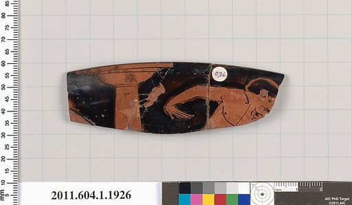 Terracotta rim fragment of a kylix (drinking cup)